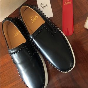 Christian Louboutin  men’s flat black leather